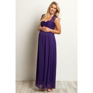 Pinkblush Lace Maternity Evening Gown! ✨